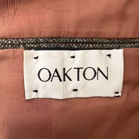 Vintage Oakton Men’s 46R Pure Virgin Wool Classic Grey Suit Jacket Sports Coat - Picture 3 of 12